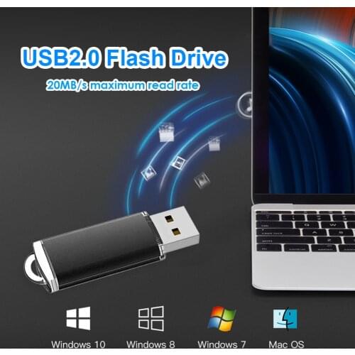 High Speed USB Thumb Drive Clear Cap Zinc Alloy USB 2.0 Pen Jump Drive Tiny Memory Stick U Disk Pen Drive USB2.0