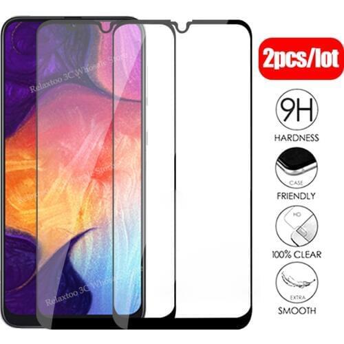 2pcs protective glass For samsung a50 2019 3D Full cover screen protector on the For Galaxy a10 a20 a30 a20E a40 a70 a 50 Film