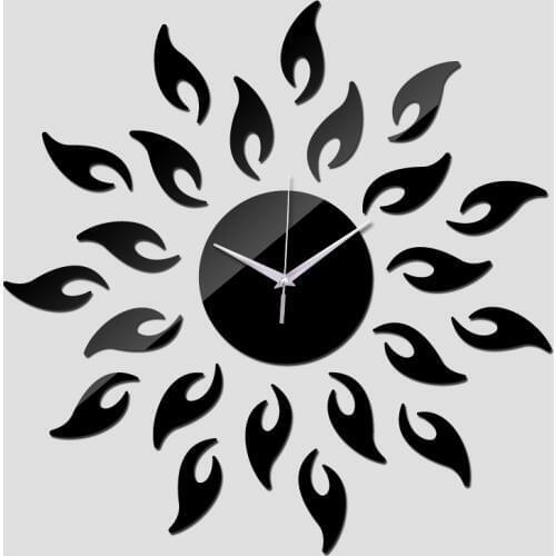 New design diy mirror wall clock acrylic sticker brief style home decoration fashion wall watches quart wall clocks