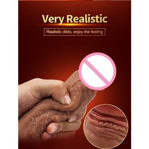 Female Super Soft Silicone Skin Feeling Dildo Very Realistic Penis Flexible Penis Sex Toys for women G-spot Vaginal Masturbation
