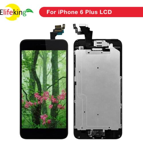 3PCS/Lot Grade AAA LCD For iPhone 6 plus Screen Replacement with Home Button and Front Camera For iPhone 6 plus Display