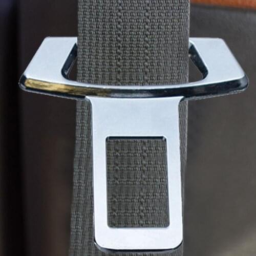1 Pair Car Seat Belt Buckle Anti-oxidation High Compatibility Clip Safety Belt Metal Fittings Safety Belt Buckle Lock Buckle