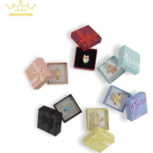 1 Piece Assorted Colors Jewelry Display Box Ring Box Earrings 4*4*3cm Packaging Gift Box Free Shipping