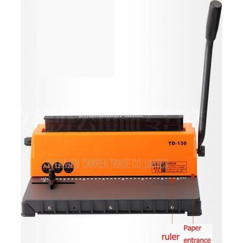 1PC TD-130 Practical 34 holes A4 Manual Comb Book Binding Machine,can punch 12sheets at a time
