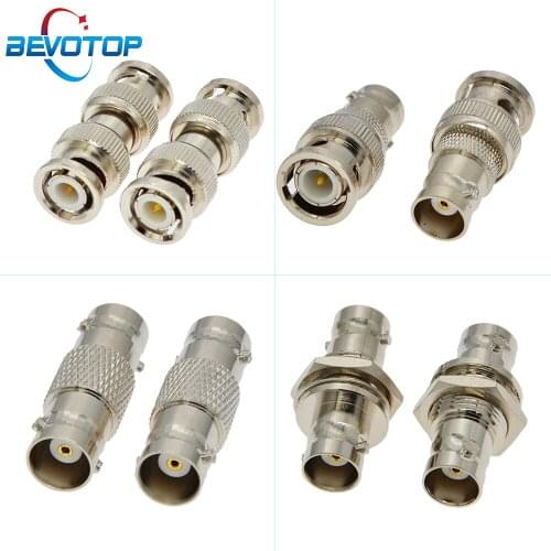 10PCS/lot BNC to BNC Connector Male plug & Female jack RF Coaxial Connector For Radio 4 Types