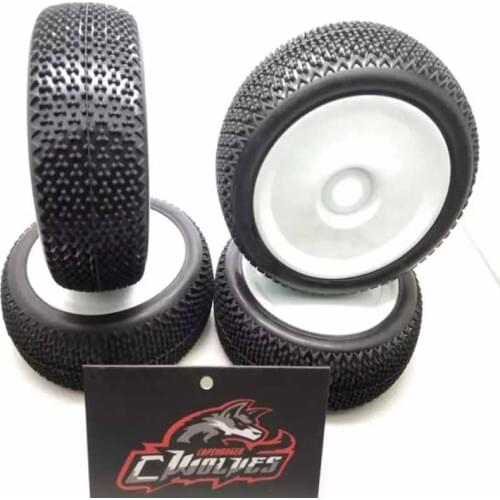 4pc GWOLVES 1/8 RC Buggy Truck Off-Road Tyre Nylon plus hard Traction wheels Contest practice for 1/8 RC car parts
