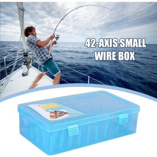 42 Spools Reels Sorting Storage Boxes Organizer Transparent Fishing Line Gear Group Sewing Thread Container Holder Bobbins Case