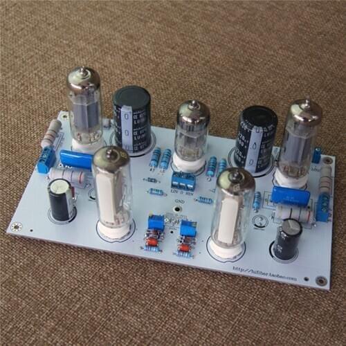 6N2/6N1+6P1 3W*2 Vacuum Tube Preamplifier Stereo Amp ower Amplifier PCB 6E2 Level Indicator Bare Board