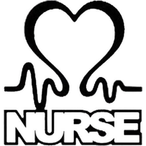 8.5cm*8.8cm Car Accessories Personality Love Nurses Vinyl Window Decals Black Silver C5-0544