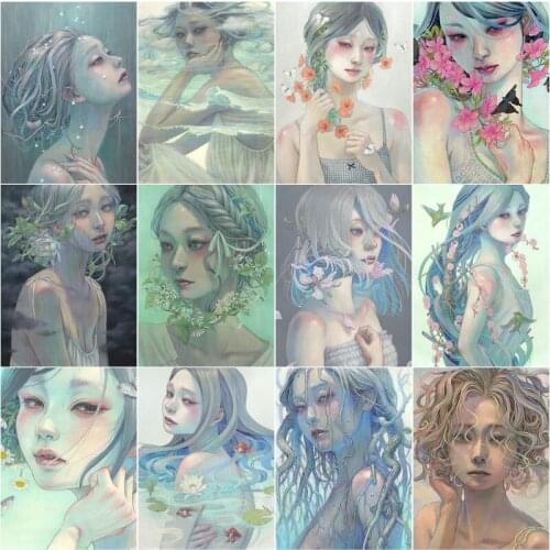 Mysterious Girl 5D Diamond Painting Diy Cartoon Diamond Embroidery Diamond Embroidery Handmade Gift Cross Stitch Kits