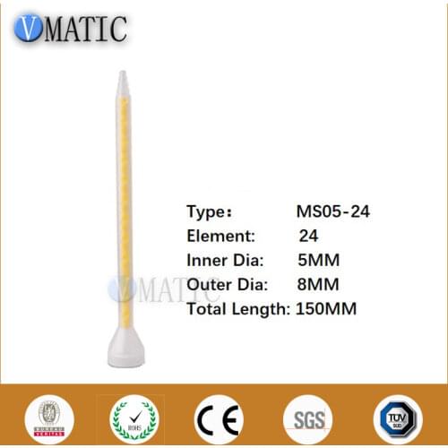 Free Shipping MC MS 05-24 Mixing Nozzles Duo Pack Epoxies Silicone Mixing Tube Resin Static Mixer 10pcs