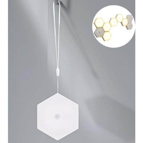 Wireless Intelligent Human Body Sensing LED Night Light Sensor Lighting Night Light Living Room Bedroom Lights Lighting RGB New