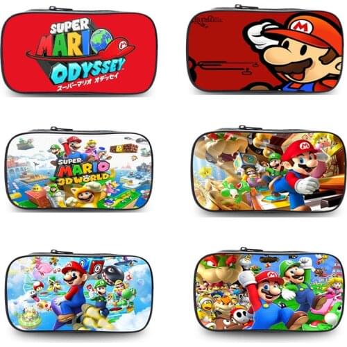 Pencil Case Kids Super Mario Pattern Students Stationery Box Hot Game Design Childrens School Pen Bags Girls Boys Stationery