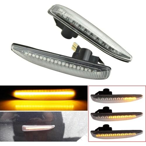 For BMW 7 Series E65 E66 E67 E68 2001-2008 LED Side Marker Blinker Lights Dynamic Turn Signal Light