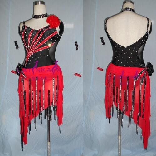 KAKA-L200516 Custom Made Women Dance Wear,Girls Fringe Latin Dress,Salsa Dress Tango Samba Rumba Chacha Dress,Girls Latin dress