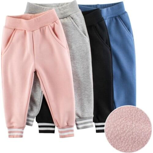Baby Kids Clothes Girls Leggings Autumn Plus Velvet Boys Pants Girl Winter Clothes Warm Kids Leggings Children Trousers