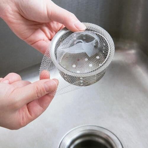 OTHERHOUSE 100Pcs Sink Filter Bag Kitchen Bathroom Shower Drain Residue Collector Sink Colander Net Bag Strainer Bags Reusable