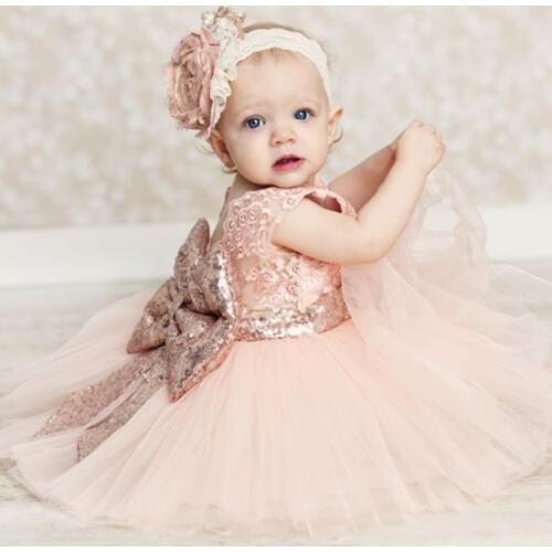Flower Girl Dress Little Baby Christening Gown Kids Dresses Clothes For Toddler Girl Children Frocks Infant First Birthday Dress