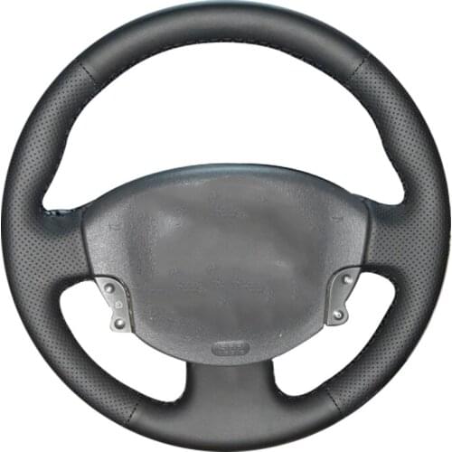 DIY Genuine Leather Car Steering Wheel Cover For Renault Megane 2 2003-2008 Kangoo 2008 Scenic 2/ Protect Steering-wheel