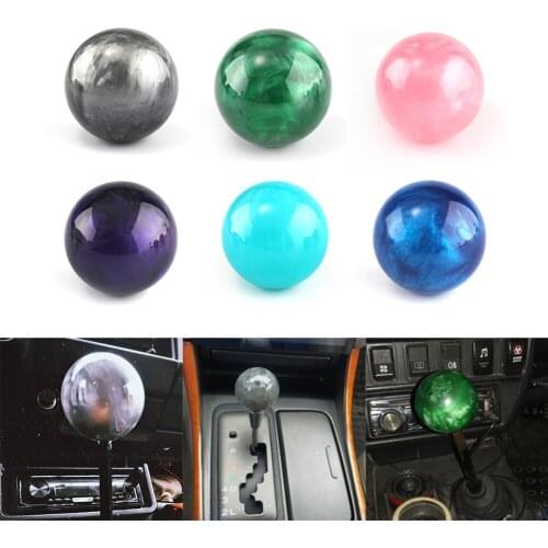 Universal 54mm Car Modification Gear Shift Knob Manual Marble Style Round Ball Gear Shift Knob with 3 Adapters Car Accessories