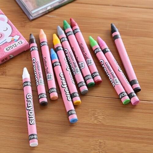 Wax Crayon Stick 1 Set Kid Painting Drawing Sketching Art Tool 8/12/24 Colors Spotify Premium Colors Stationery