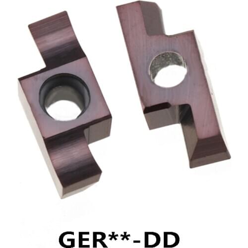 10pcs Small Hole End Face Grooving Inserts GER100-DD GER150-R0.75-DD Lathe Cutter Turning Tools CNC Carbide Inserts for SIGER