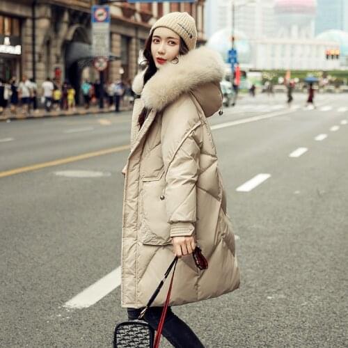 High Quality Winter Womens Down Jacket Real Fox Fur Collar Thicken Womma Parkas Puffer Jackets Female Doudoune Femme WPY1794