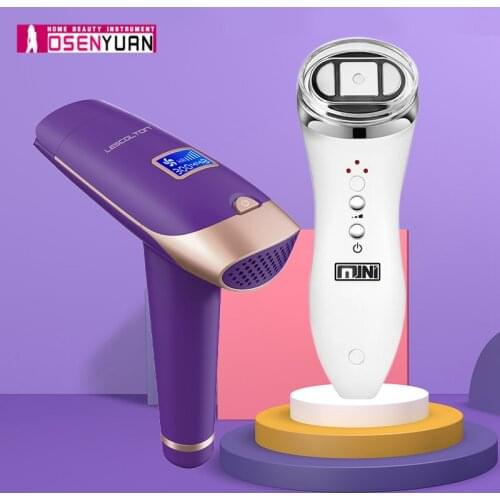 High Intensity Focused Ultrasound Skin Rejuvenation Face Care Device With Lescolton Photoepilator IPL Laser Hair Removal Machine