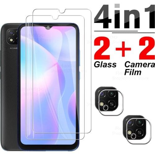 4in1 Full Cover Protective Glass For Xiaomi Redmi Note 9 8 7 Pro 9S 9T 8T Screen Protector For Redmi 9 9T 9A 9C 8 8A 7 7A Glass