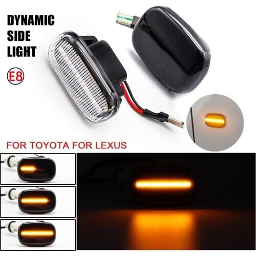 2 Pieces Led Dynamic Side Marker Turn Signal Light Sequential Blinker Light For Toyota Corolla Camry Avensis Celica RAV4