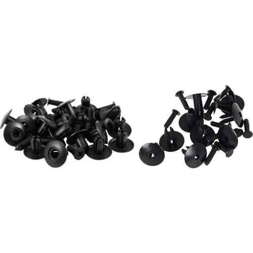 20Pcs Fender Liner Push Clips Retainer with 50Pcs Fender Lined with Fasteners Rivet Snaps Decorative Panel Snaps