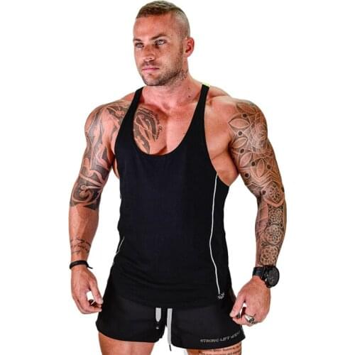 2020 New Arrival Stringer Clothing Bodybuilding Tank Tops Men Fitness Singlet Sleeveless Shirt Solid Cotton Muscle Vest Unders