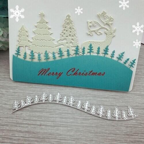2020 Row of l trees cutting die for Christmas Greeting card makingstencil Scrapbooking Pressing Crafts Die Cuts For DIY