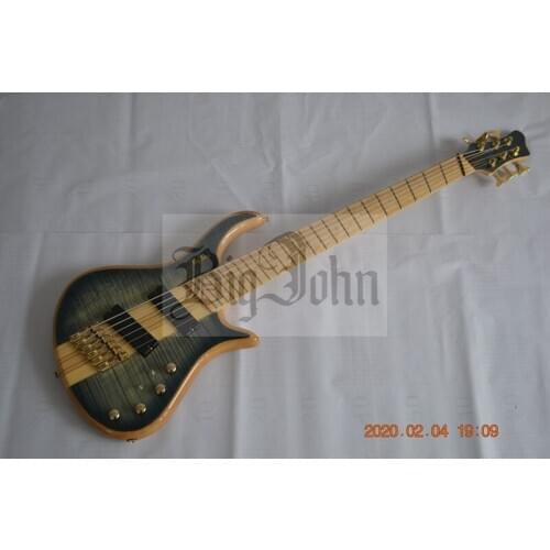 6 string fan fret maple fingerboard wilkinson gold hardware electric bass