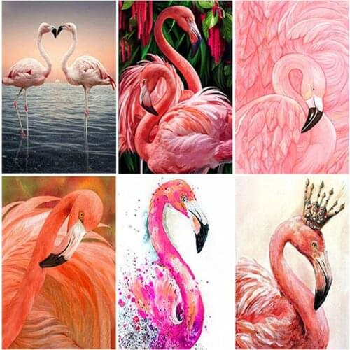Flamingo Diamond Arts Painting Fashion Room Decor Jewel Cross Stitch 5D Diy Full Square Embroidery Diamond Home Wall Decor