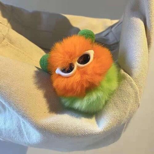 Plush Doll Keychain Bag Accessories Little Monster With Glasses Interesting Ins Fuzzy Colorful Cute Creative Pendant Versatile