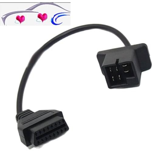 ForChrysler 6pin To 16pin Extension Cable Transfer Connector Obd Obd2 16 Pin Connector Obd2 Car Diagnostic Adapter