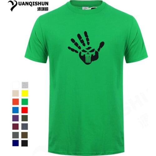 Personalized Handprint Punishment Skull T-shirts Summer Hot Men Casual tshirt Novelty Design Fashion Tee Cotton Unisex T Shirts