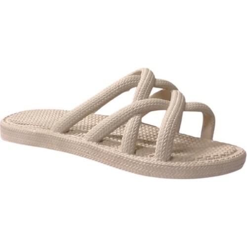 Gantry 12494 Cream Women Nonskid Mesh Slippers Beach Slipper Pool Slipper Sea Slipper