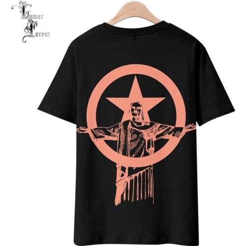 JESUS IS HERE Funny 3D Printing T-shirt Summer Fashion Round Neck Short Sleeve Popular Streetwear Plus Size