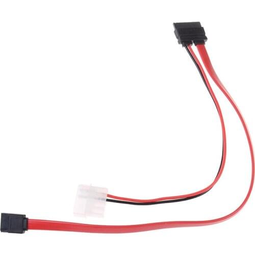 7 + 6 Pin Slimline SATA Cable for Slim Laptop SATA DVD CD-RW Drive Power Adapter Cable Notebook Optical Drive Cable Line
