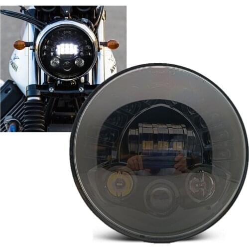 H4 7inch Round Headlight DRL Turn Signal light For Bobber Honda Yamaha Kawasaki Cafe Racer Motorcycle For Car Lada Niva 4X4