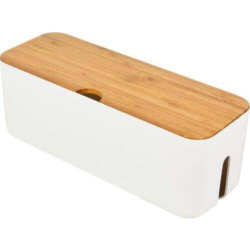 Multifunctional Cable Storage Box Phone Charger Power Wire Case Anti Dust Socket Organizer Desktop Network Line Storage Bin