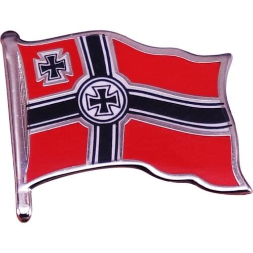 GERMAN WW1 IRON Cross Flag badge enamel pin brooch