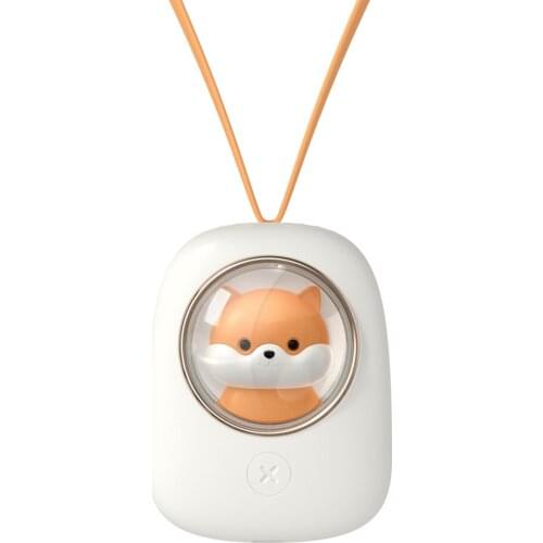 New Cute Pet Hanging Neck Fan USB Charging Portable Handheld Desktop Cartoon Lanyard Space Capsule Fan