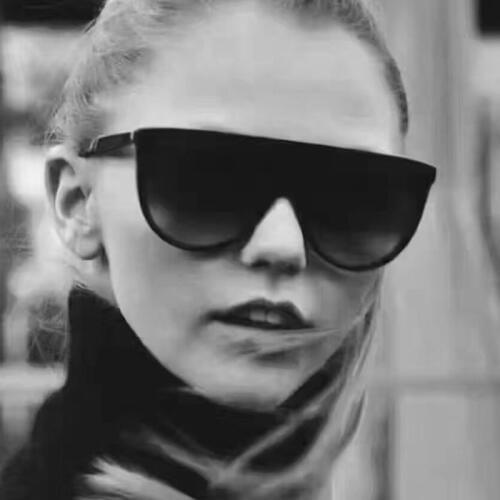 2019 New sunglasses woman vintage retro flat top Thin Shadow sun glasses square Pilot luxury designer large black shades