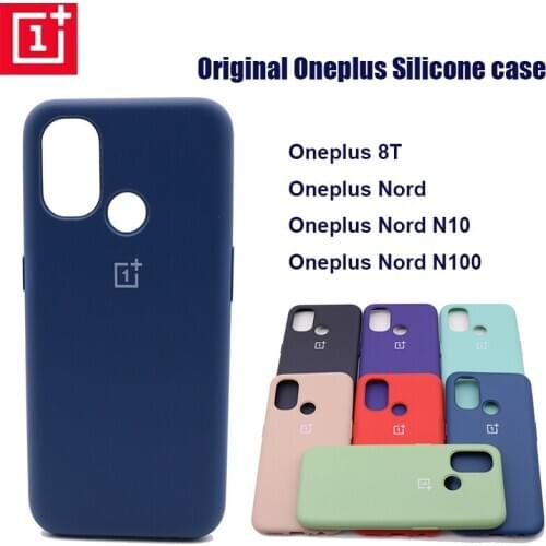 Original OnePlus Nord Case Liquid Silicone Soft Camera Lens protection Phone Case One Plus Nord N10 N100 1+8T Back Cover Shell