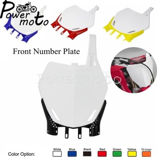 Motocross Dual Sport Black Front Number Plate Panel Holder For Kawasaki Honda Suzuki Yamaha DR RM WR XT YZ YZF KLX KX XR CRF MX