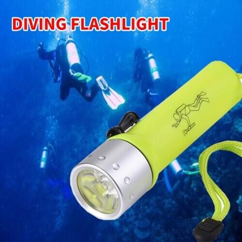 Professional LED Waterproof Scuba Diver Diving Flashlight Underwater Torch