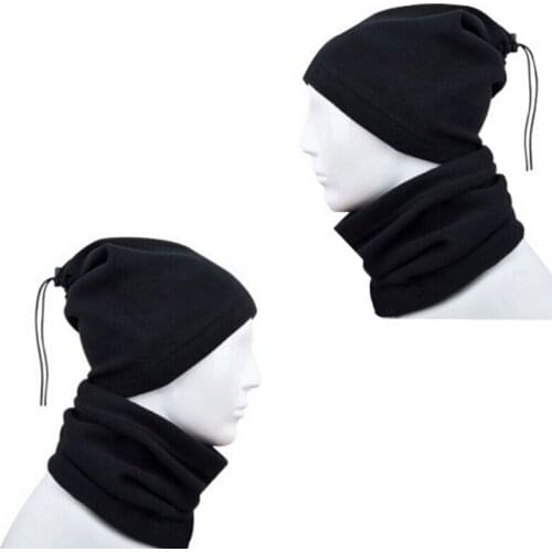 4 in 1 Scarf Winter Unisex Women Men Black Sports Warm Thermal Snood Neck Warmer Face Mask Beanie Hats Wear Collar
